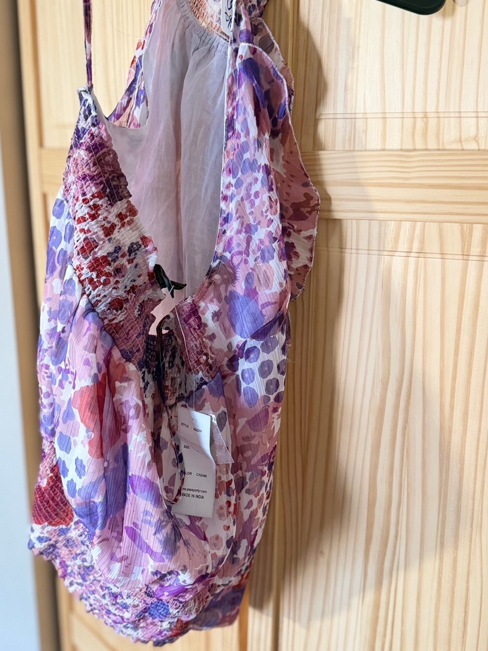 Lightweight Purple Floral backless halter top